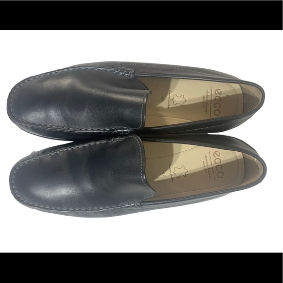 - ECCO Classic Black Moccasin 2.0 Leather Loafers Slip-on Timeless - Picture 10 of 11